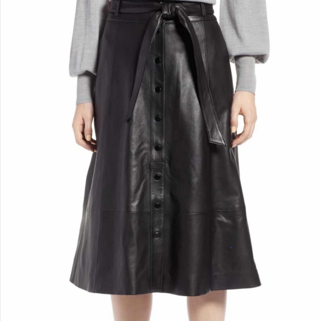Halogen Leather Skirt